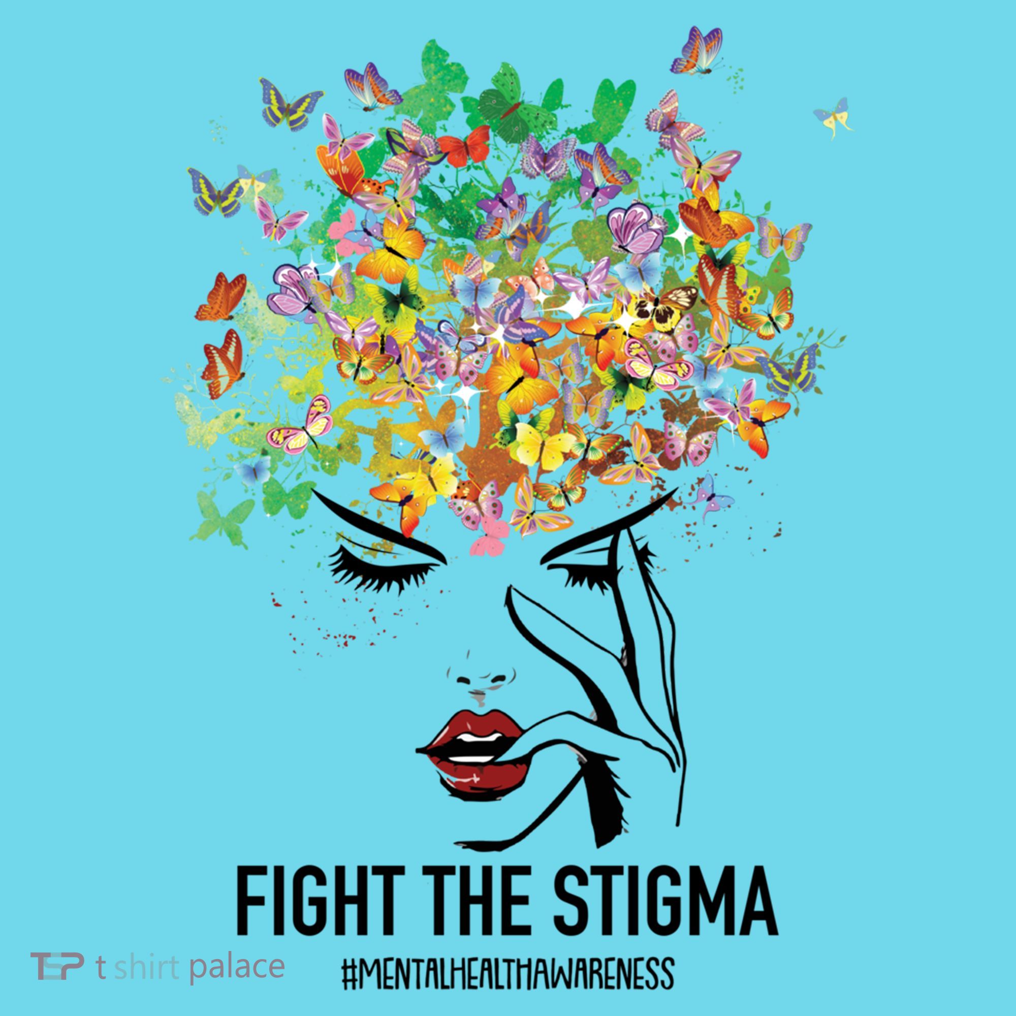Mental Health Awareness Month Fight The Stigma Positive Gift Kids T-Shirt