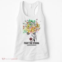 Mental Health Awareness Month Fight The Stigma Positive Gift Women's Tank Top thumb 0