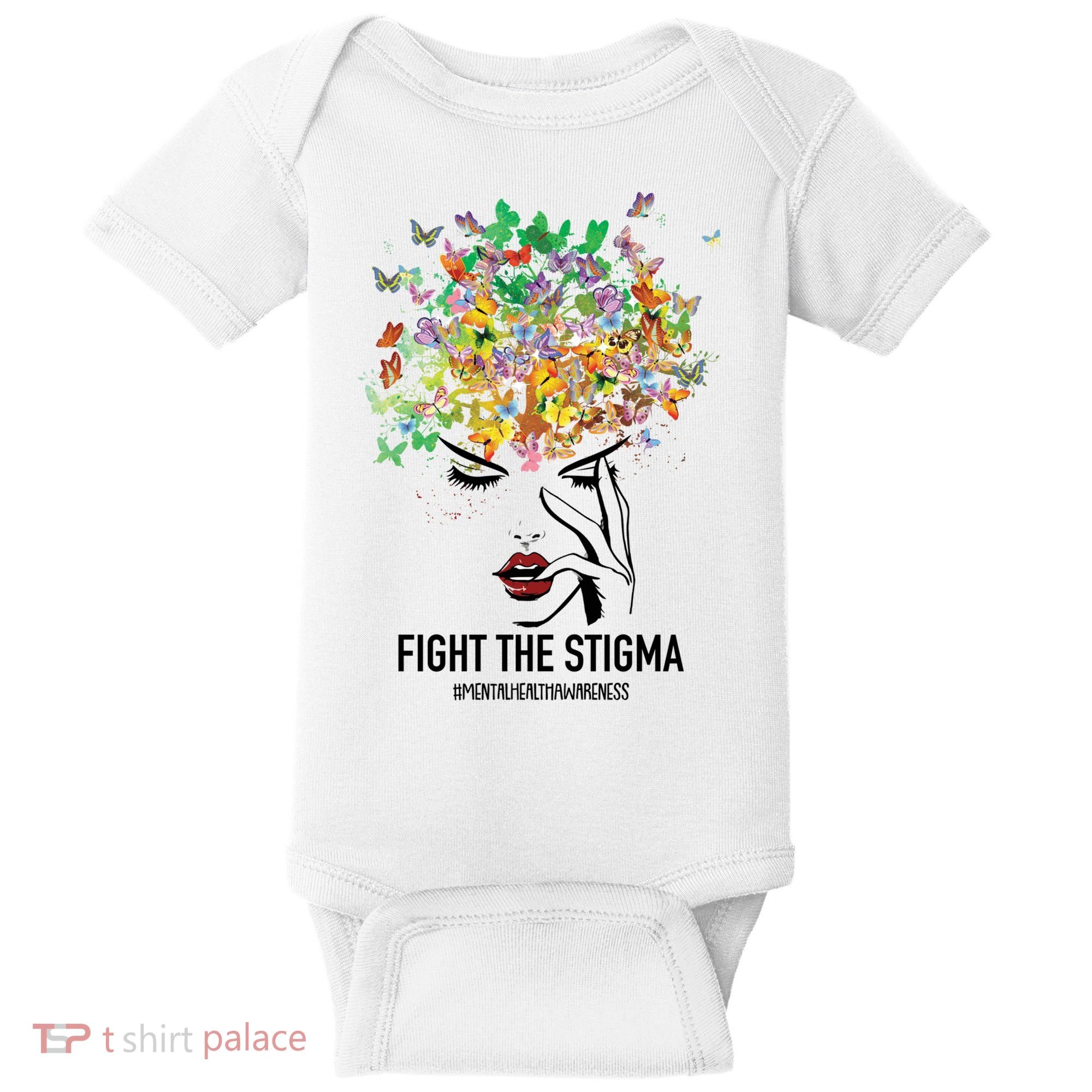 Mental Health Awareness Month Fight The Stigma Positive Gift Baby Bodysuit
