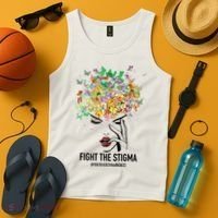 Mental Health Awareness Month Fight The Stigma Positive Gift Tank Top thumb 4