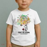 Mental Health Awareness Month Fight The Stigma Positive Gift Toddler T-Shirt thumb 2