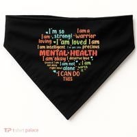 Mental Health Awareness Depression USA-Made Doggie Bandana thumb 0