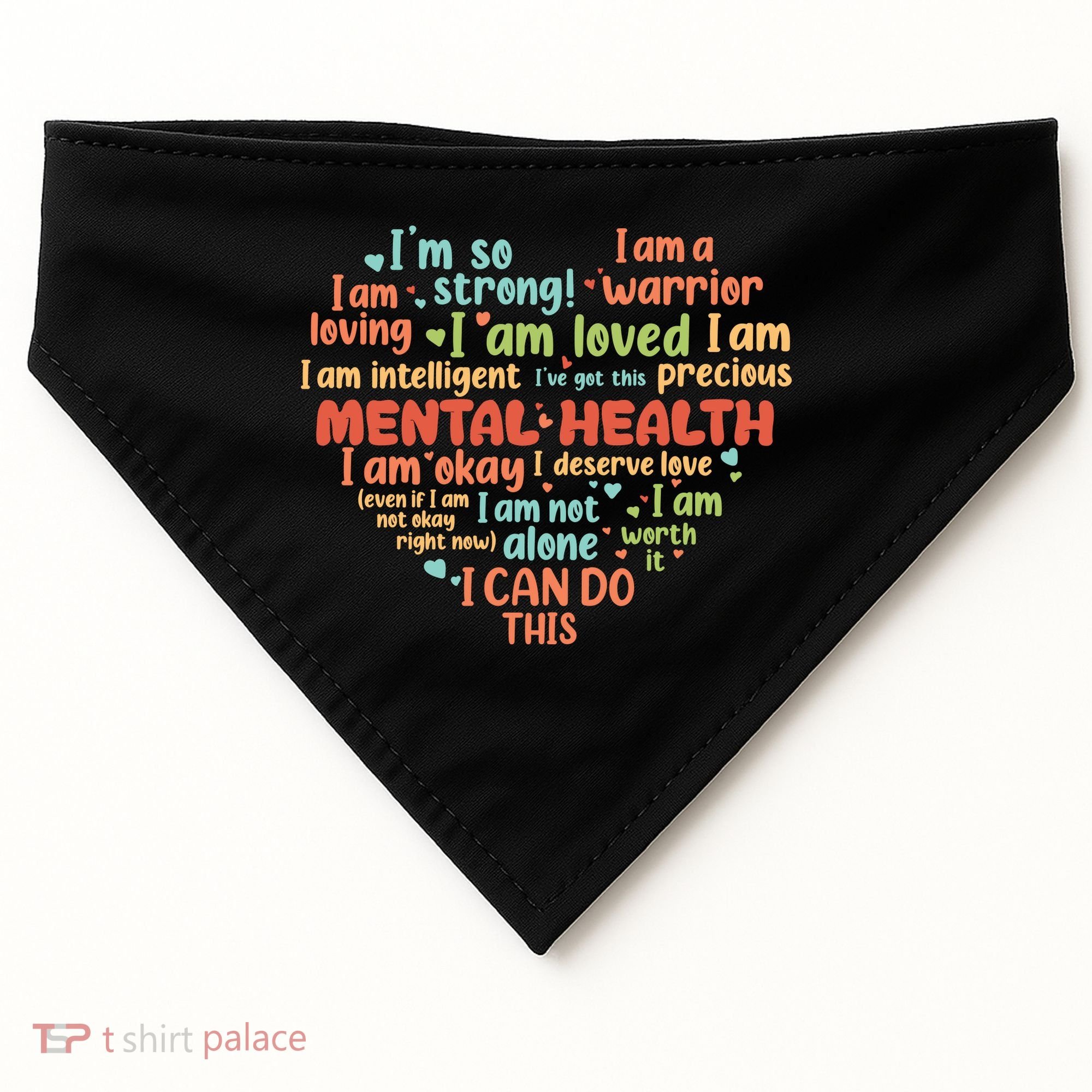 Mental Health Awareness Depression USA-Made Doggie Bandana