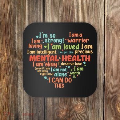 Mental Health Awareness Depression Coaster