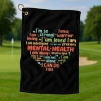 Mental Health Awareness Depression Golf Towel thumb 1