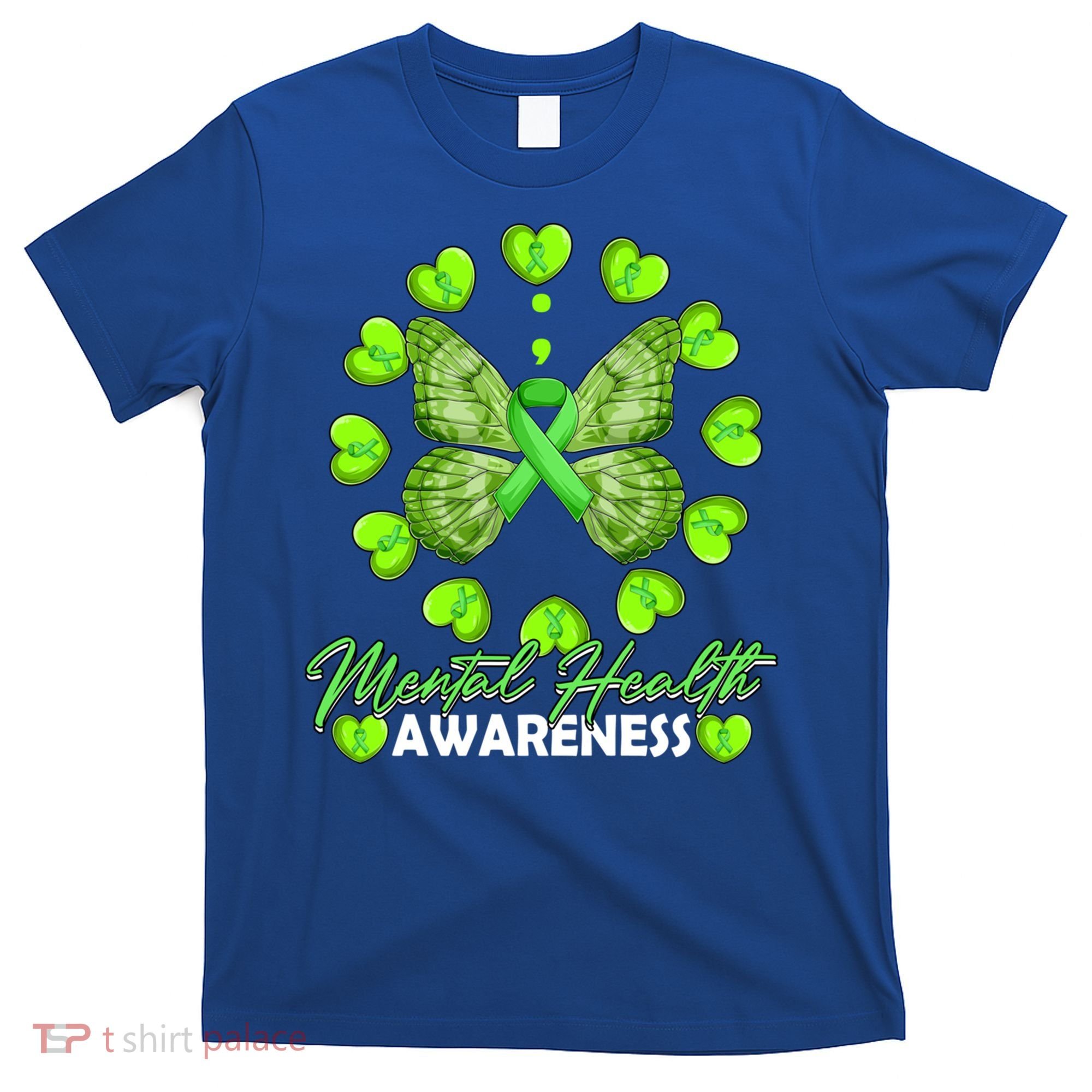 Mental Health Awareness Month Heart Love Butterfly Gift T-Shirt
