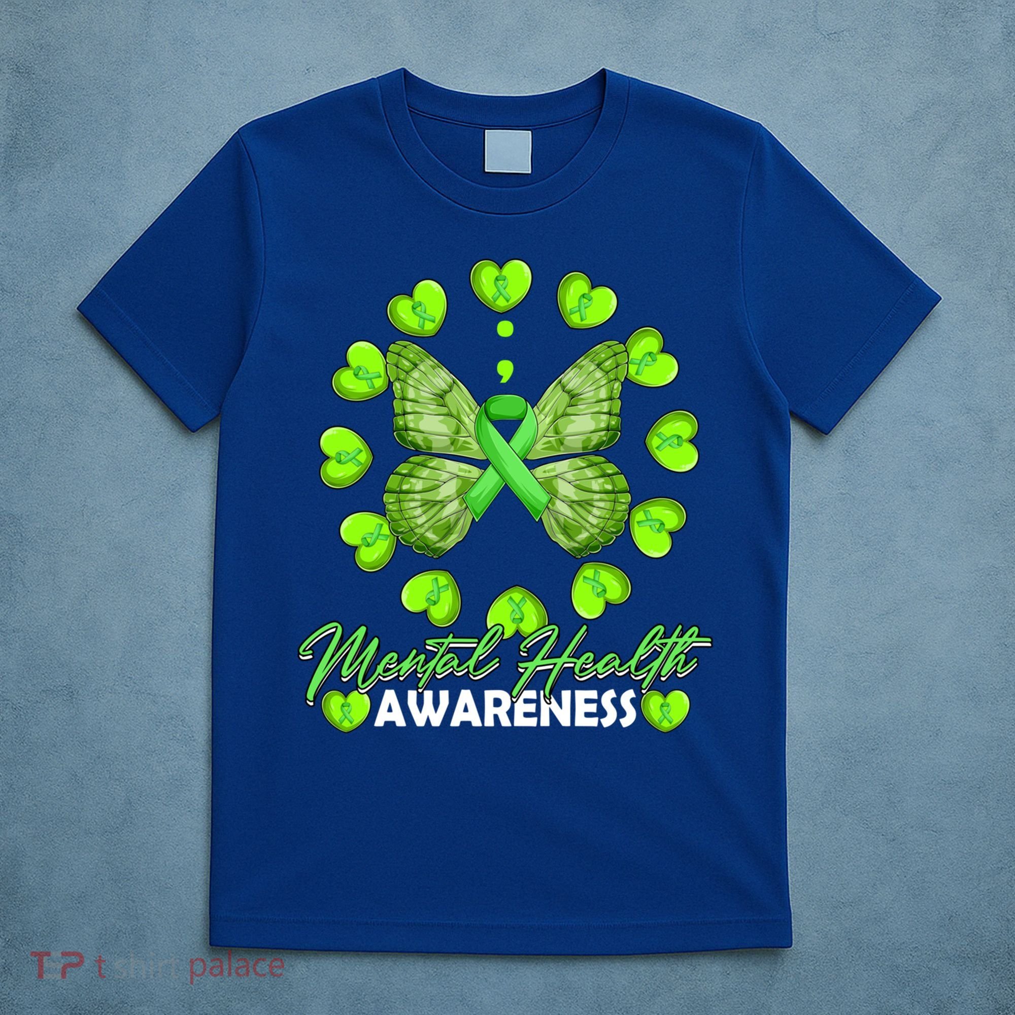 Mental Health Awareness Month Heart Love Butterfly Gift T-Shirt