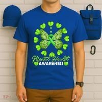 Mental Health Awareness Month Heart Love Butterfly Gift T-Shirt thumb 6