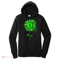 Mental Health Awareness Sunflower Green Ribbon Stigma Women's Hoodie thumb 0