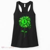 Mental Health Awareness Sunflower Green Ribbon Stigma Women's Tank Top thumb 0