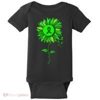 Mental Health Awareness Sunflower Green Ribbon Stigma Baby Bodysuit thumb 0