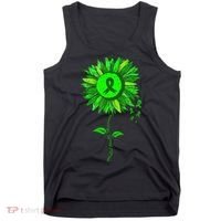 Mental Health Awareness Sunflower Green Ribbon Stigma Tank Top thumb 0