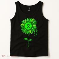Mental Health Awareness Sunflower Green Ribbon Stigma Tank Top thumb 2