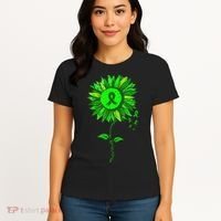 Mental Health Awareness Sunflower Green Ribbon Stigma Women's T-Shirt thumb 4