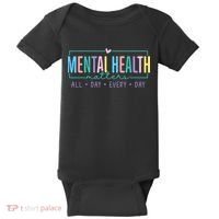 Mental Health Awareness Mindfulness Mental Wellness Baby Bodysuit thumb 0