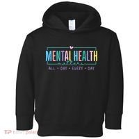 Mental Health Awareness Mindfulness Mental Wellness Toddler Hoodie thumb 0