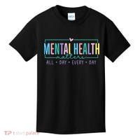 Mental Health Awareness Mindfulness Mental Wellness Kids T-Shirt thumb 0