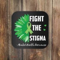 Mental Health Awareness Sunflower Fight The Stigma Coaster thumb 0