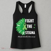 Mental Health Awareness Sunflower Fight The Stigma Women's Tank Top thumb 3