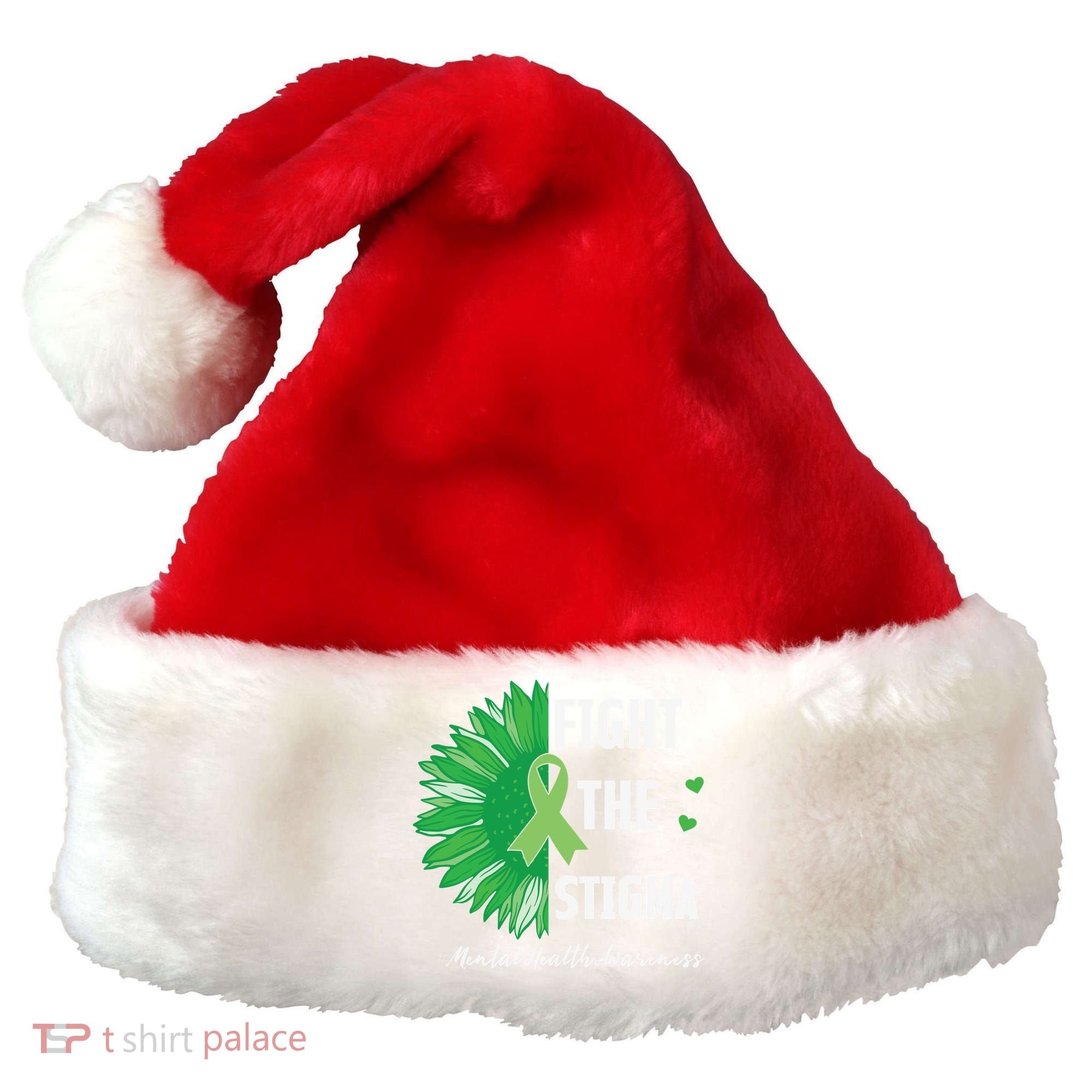 Mental Health Awareness Sunflower Fight The Stigma Santa Hat