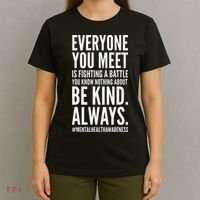 Mental Health Awareness Month End The Stigma Positive Quote T-Shirt thumb 4