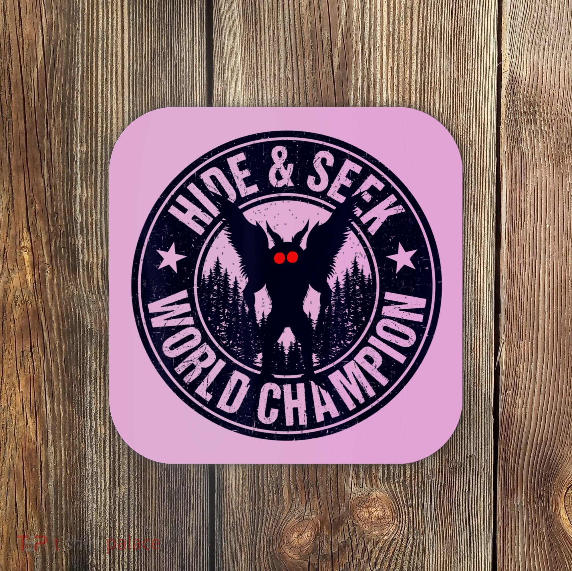 Mothman Hide And Seek World Champion Cool Mothman Silhouette Coaster
