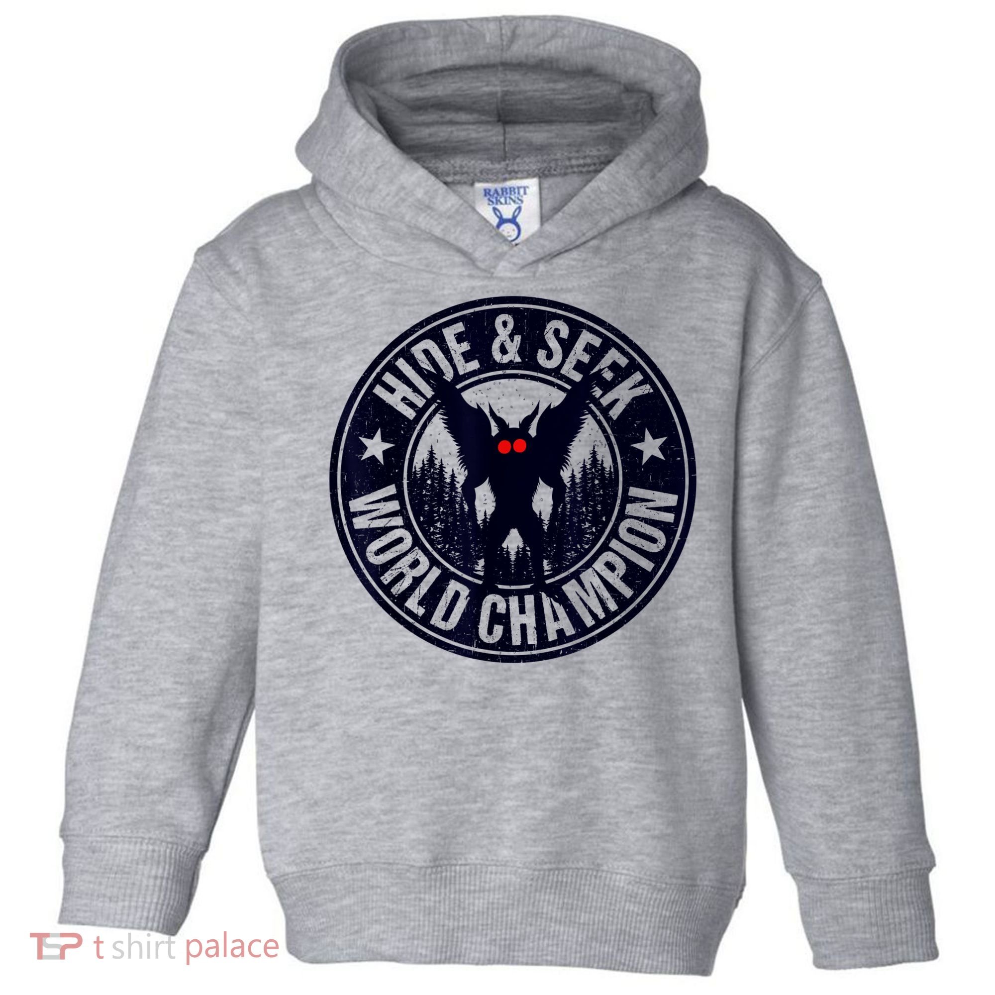 Mothman Hide And Seek World Champion Cool Mothman Silhouette Toddler Hoodie
