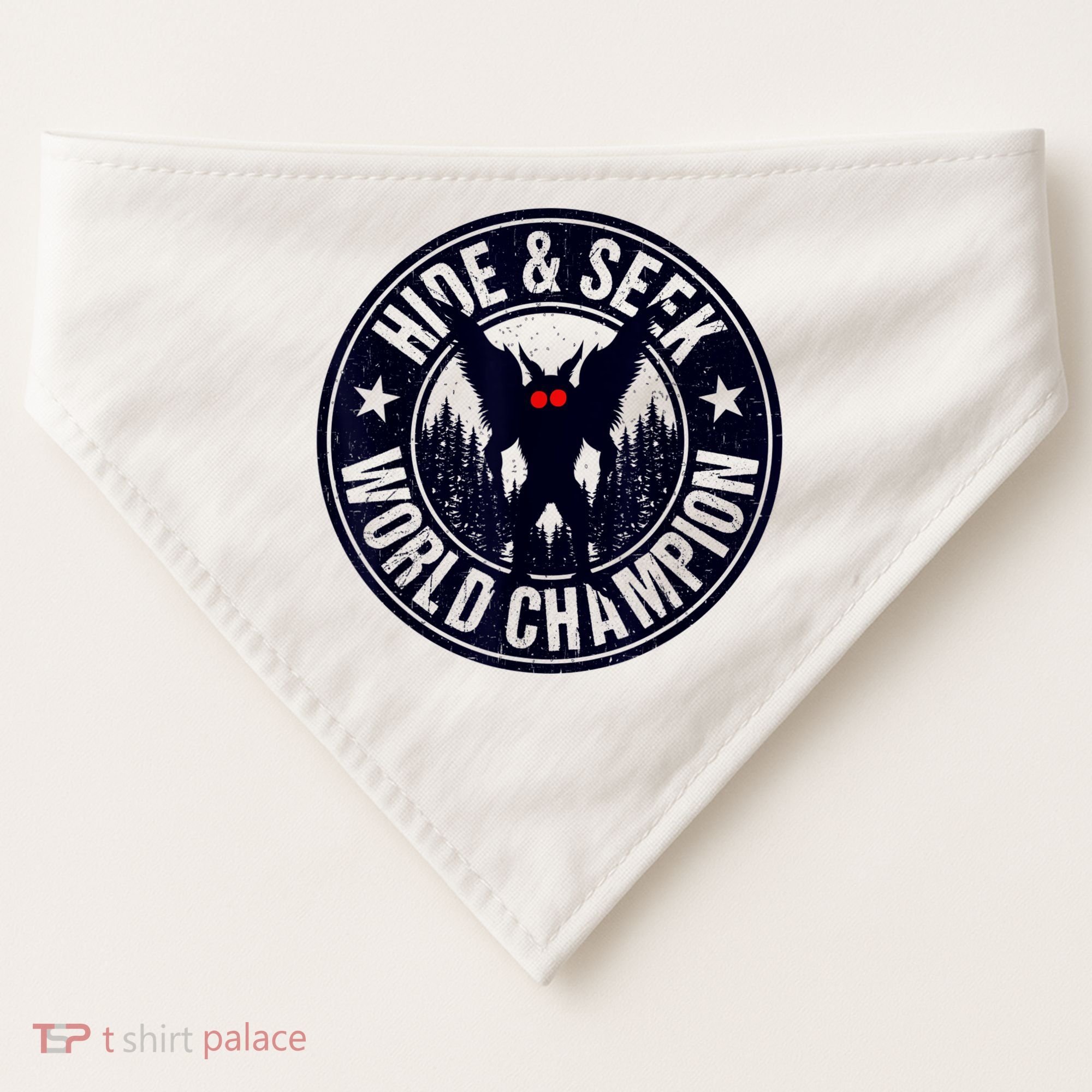 Mothman Hide And Seek World Champion Cool Mothman Silhouette USA-Made Doggie Bandana