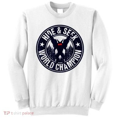 Mothman Hide And Seek World Champion Cool Mothman Silhouette Sweatshirt
