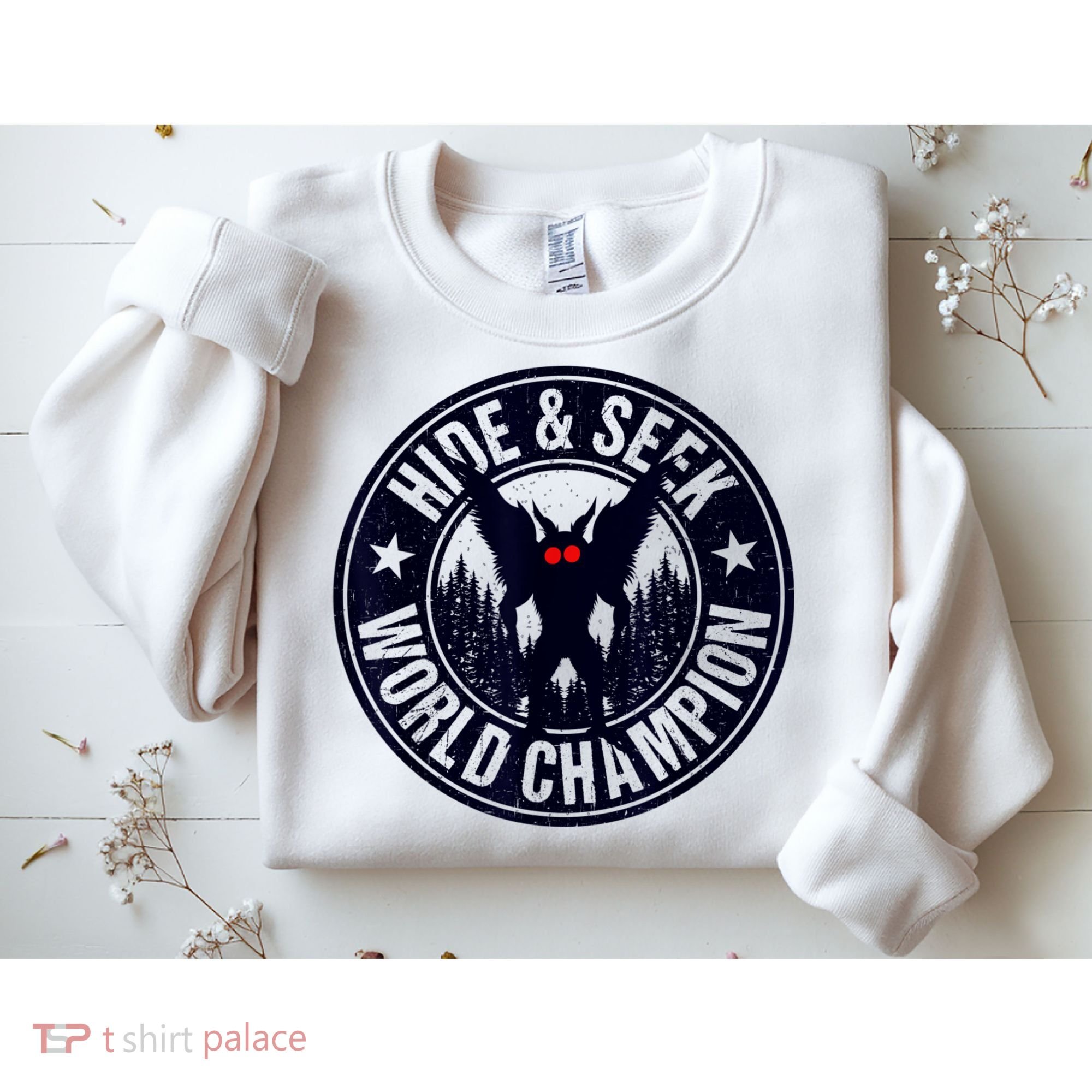 Mothman Hide And Seek World Champion Cool Mothman Silhouette Sweatshirt