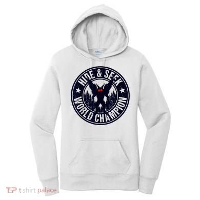 Mothman Hide And Seek World Champion Cool Mothman Silhouette Women's Hoodie