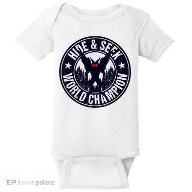 Mothman Hide And Seek World Champion Cool Mothman Silhouette Baby Bodysuit