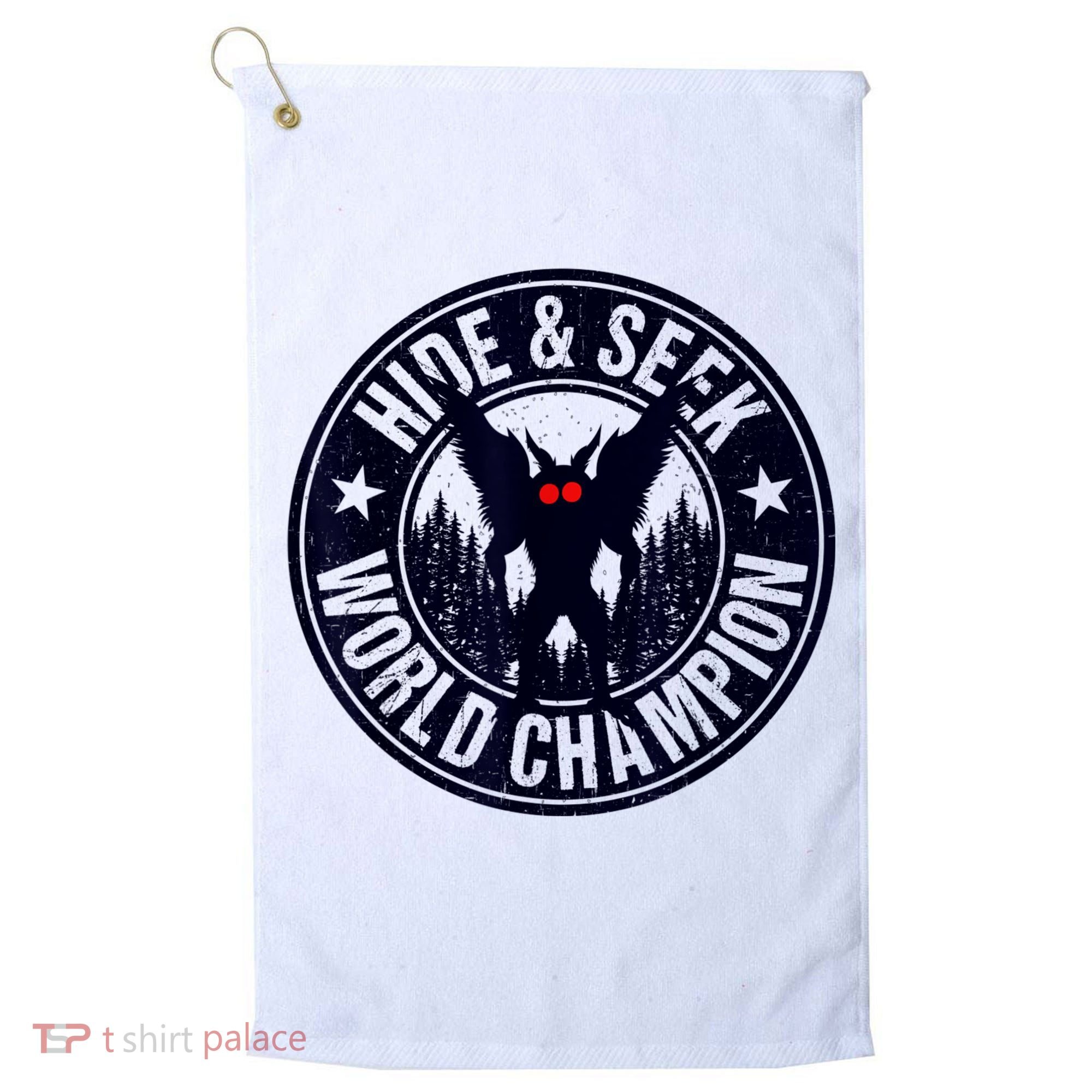 Mothman Hide And Seek World Champion Cool Mothman Silhouette Golf Towel