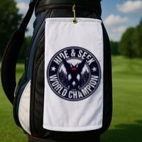 Mothman Hide And Seek World Champion Cool Mothman Silhouette Golf Towel thumb 2