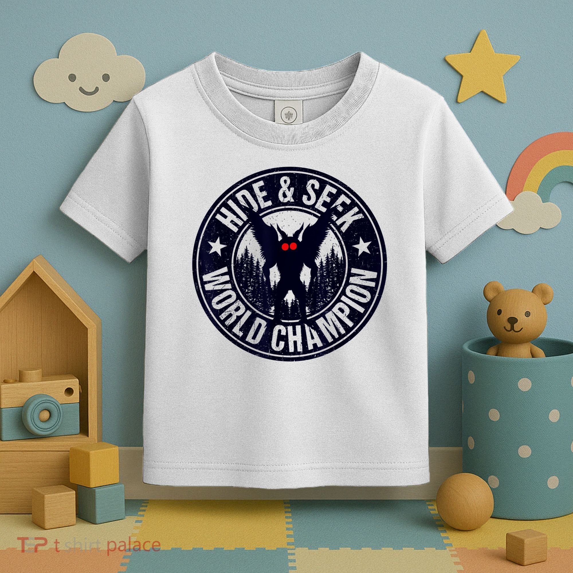 Mothman Hide And Seek World Champion Cool Mothman Silhouette Toddler T-Shirt