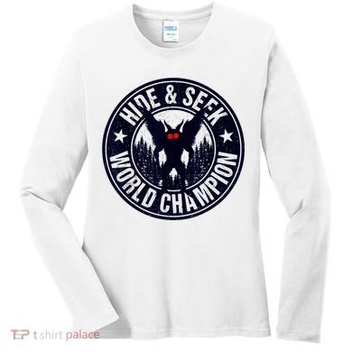 Mothman Hide And Seek World Champion Cool Mothman Silhouette Women's Long Sleeve Shirt