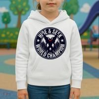 Mothman Hide And Seek World Champion Cool Mothman Silhouette Kids Hoodie thumb 3