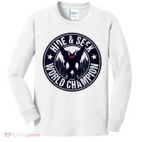 Mothman Hide And Seek World Champion Cool Mothman Silhouette Kids Long Sleeve Shirt thumb 0
