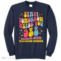 Mental Health Awareness Stay Tomorrow Needs You 988 Sweatshirt thumb 0