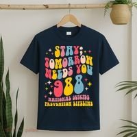 Mental Health Awareness Stay Tomorrow Needs You 988 T-Shirt thumb 2