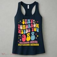 Mental Health Awareness Stay Tomorrow Needs You 988 Women's Tank Top thumb 3