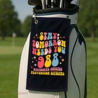 Mental Health Awareness Stay Tomorrow Needs You 988 Golf Towel thumb 2