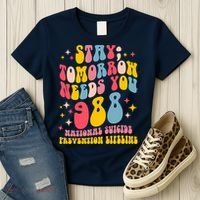 Mental Health Awareness Stay Tomorrow Needs You 988 Women's T-Shirt thumb 3