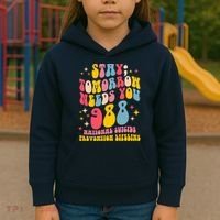Mental Health Awareness Stay Tomorrow Needs You 988 Kids Hoodie thumb 3