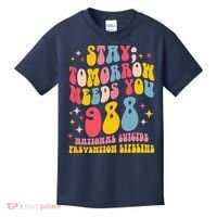 Mental Health Awareness Stay Tomorrow Needs You 988 Kids T-Shirt thumb 0
