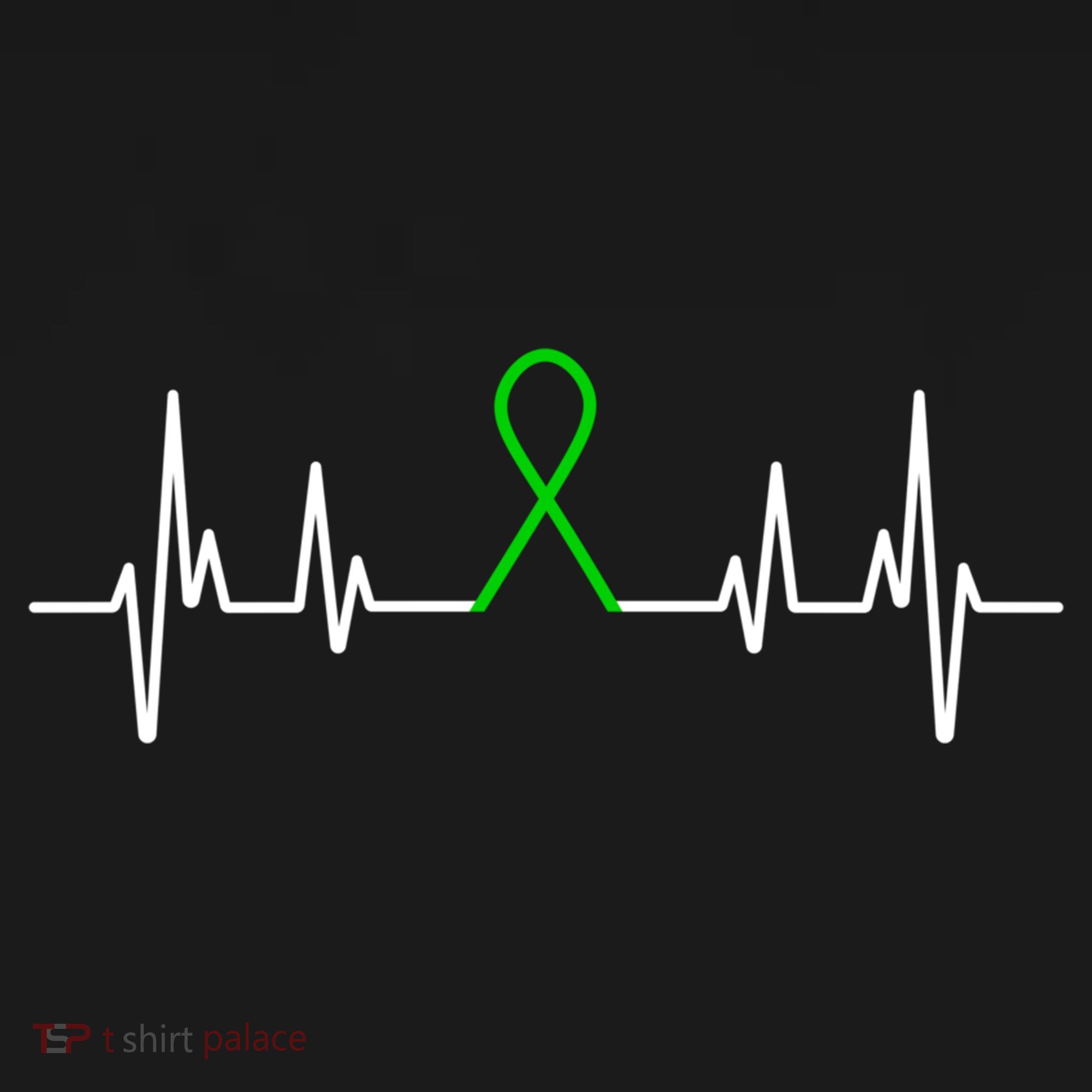 Mental Health Awareness Month Green Ribbon Heartbeat Cool Gift Women's Hoodie
