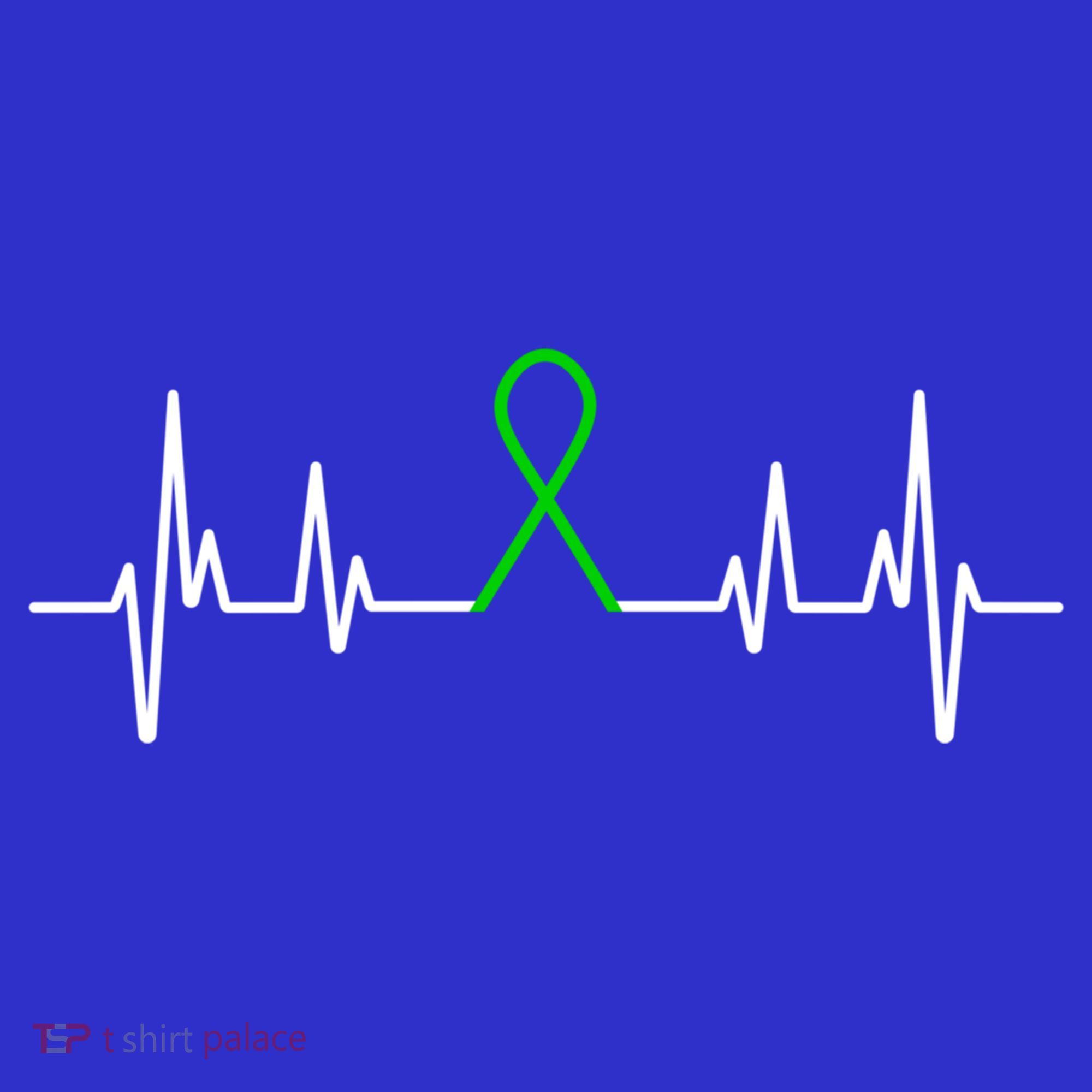 Mental Health Awareness Month Green Ribbon Heartbeat Cool Gift T-Shirt