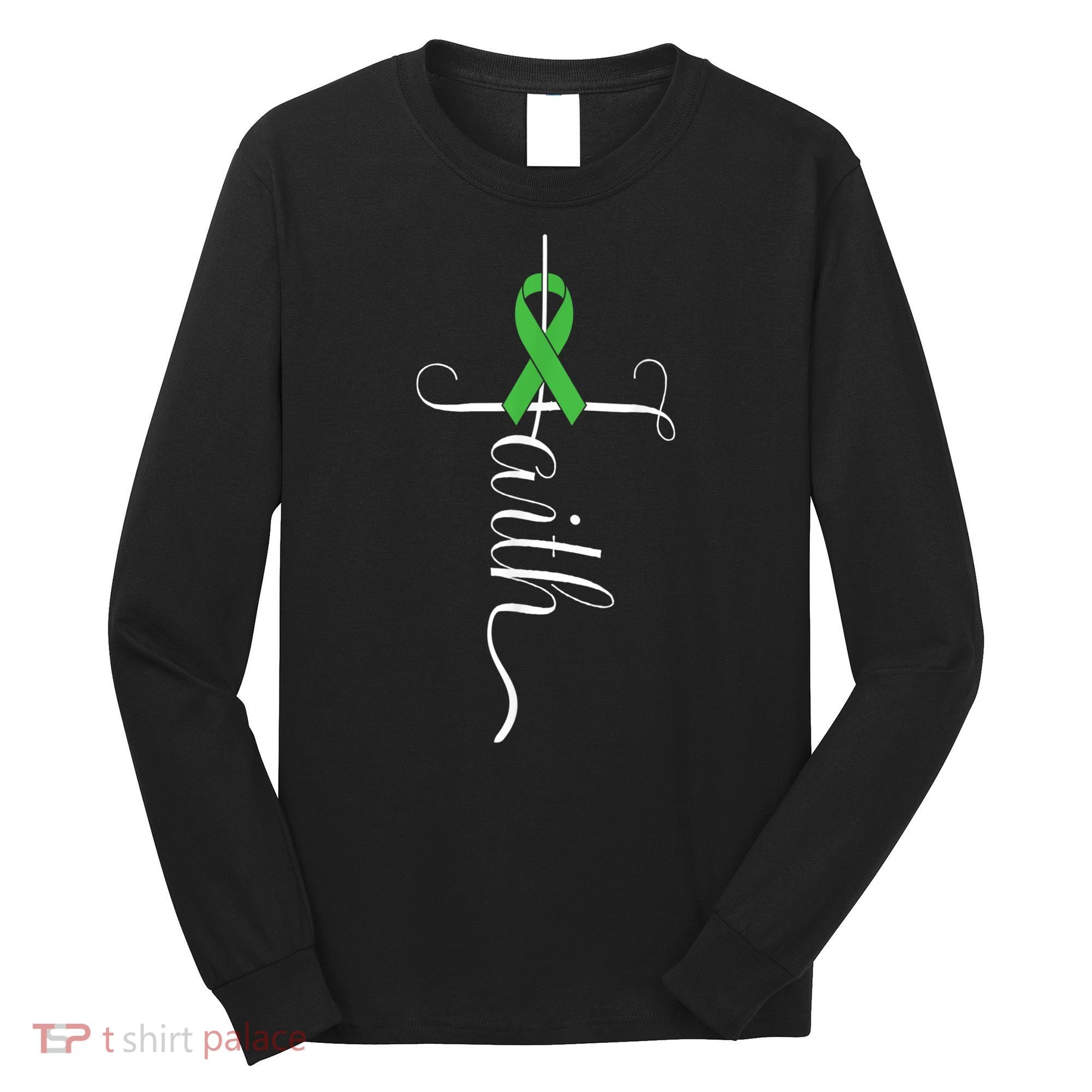 MEntal Health Awareness Green Ribbon Long Sleeve Shirt