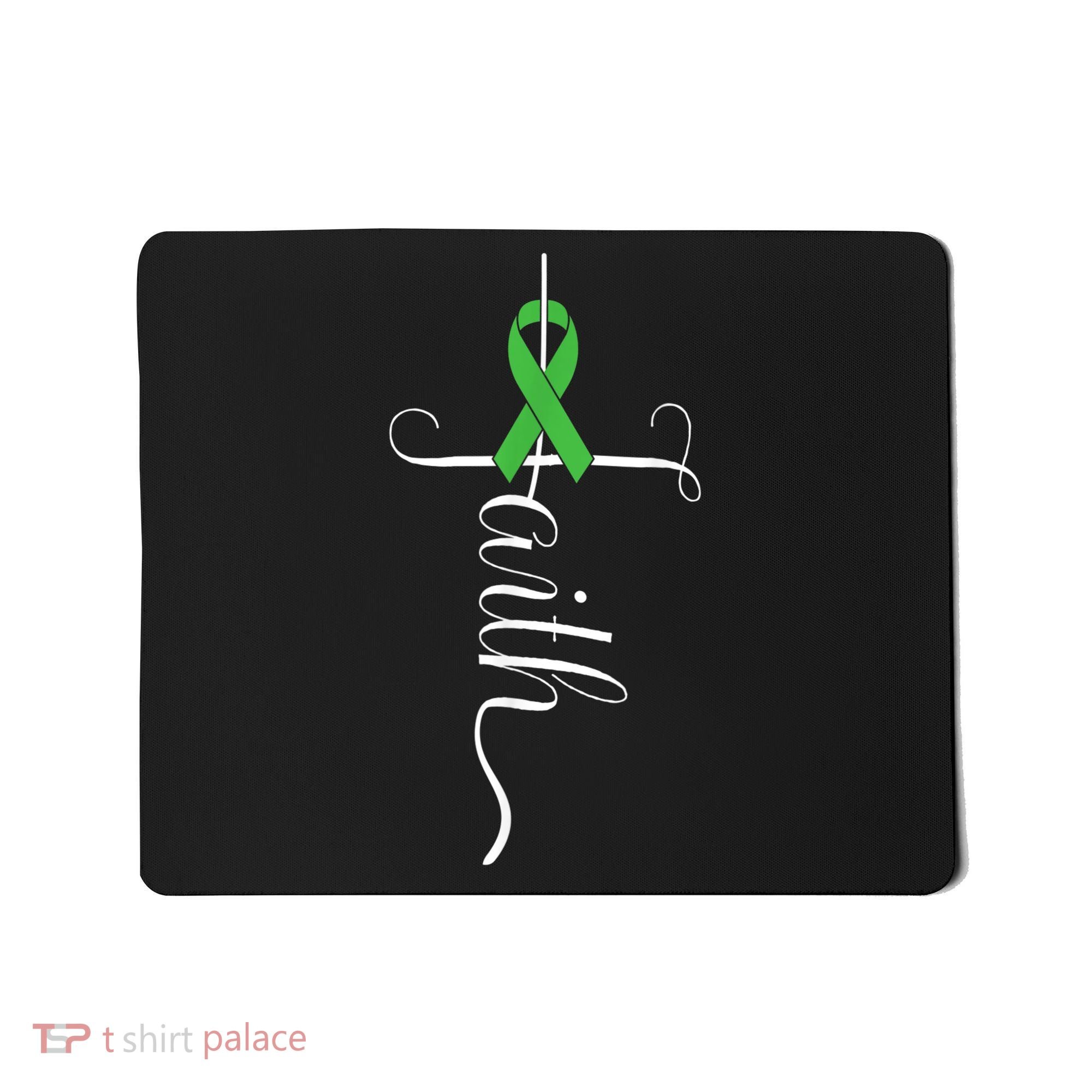 MEntal Health Awareness Green Ribbon Mousepad