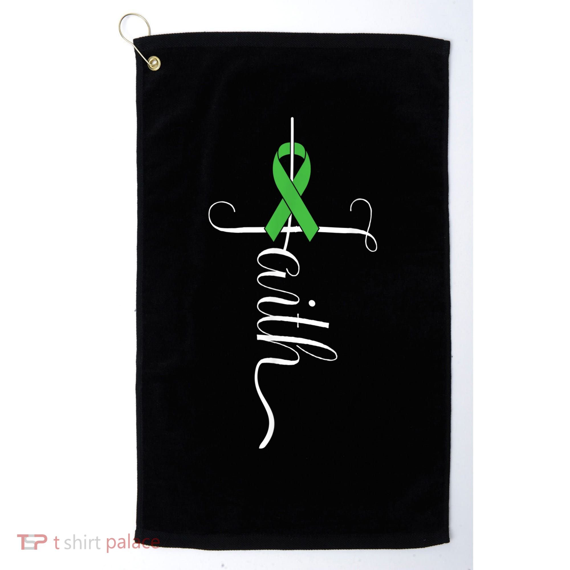 MEntal Health Awareness Green Ribbon Golf Towel